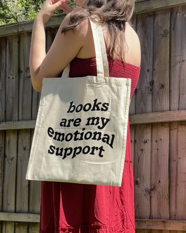 Books are my Emotional Support Tote Bag