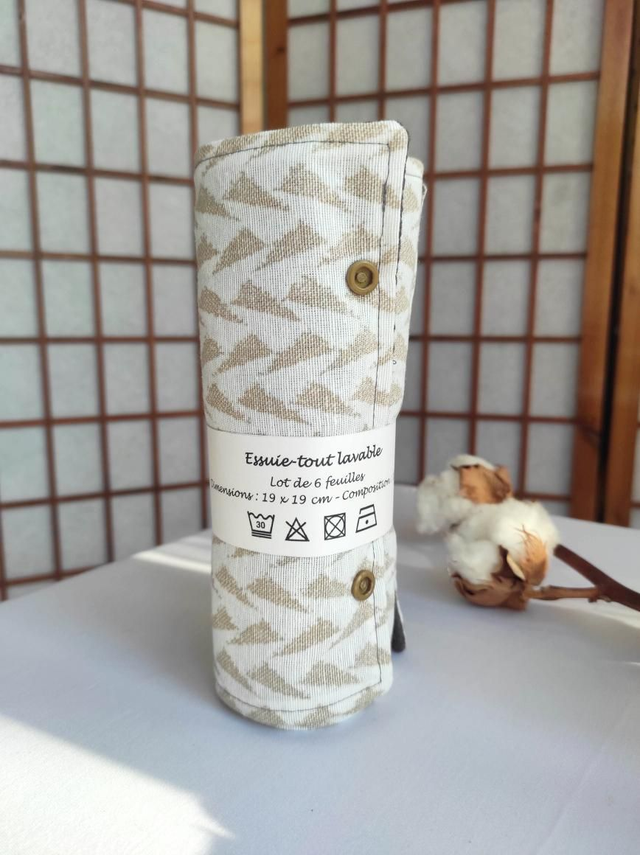 Rouleau d'essuie-tout lavable 