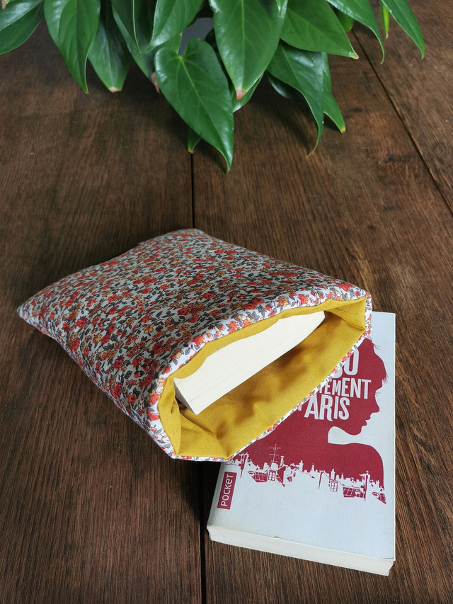 🌼 Pochette à livre - Liberty orange