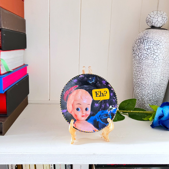 "Eh?" Black Upcycled Trinket Dish - House of Frisson