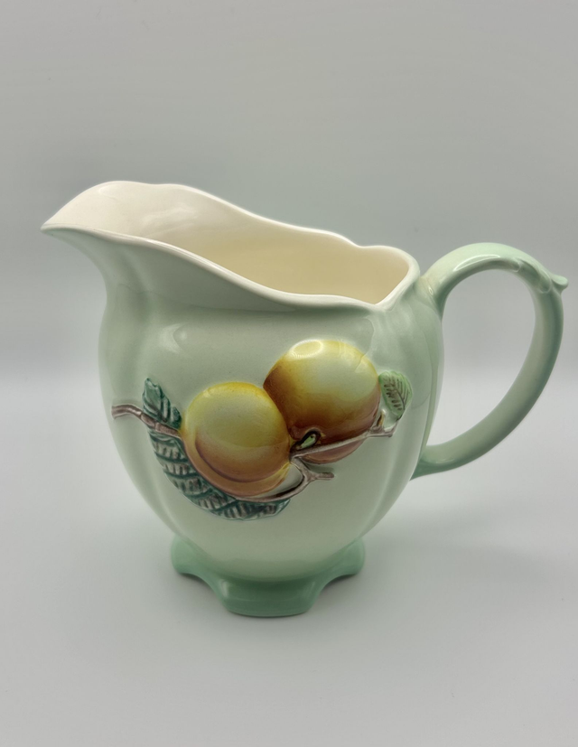Royal Winton Grimwades Mint Green Peach Jug – 1950s English Pottery