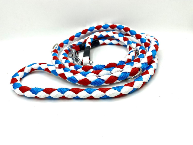 Laisse 3 points Bleu/Blanc/Rouge 