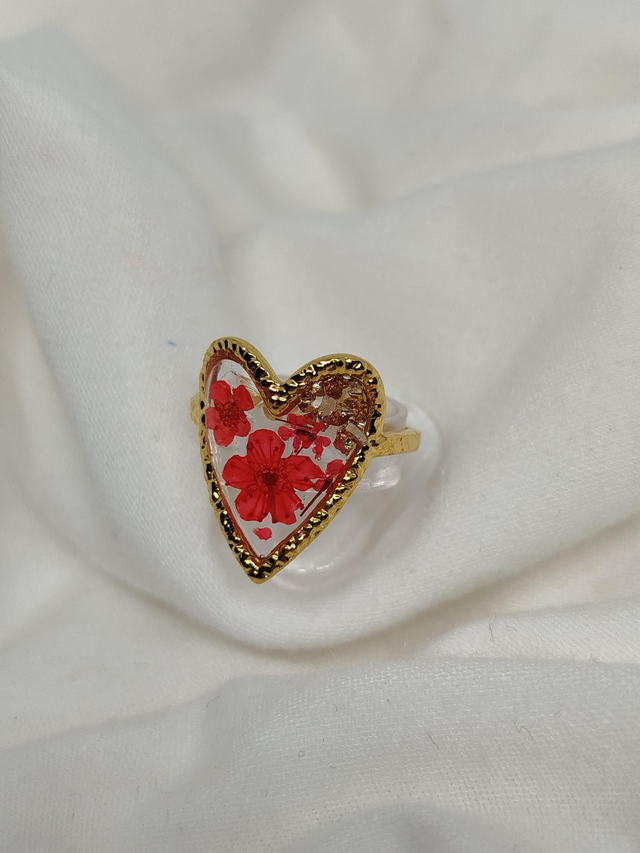 Bague Valentine coloris rouge