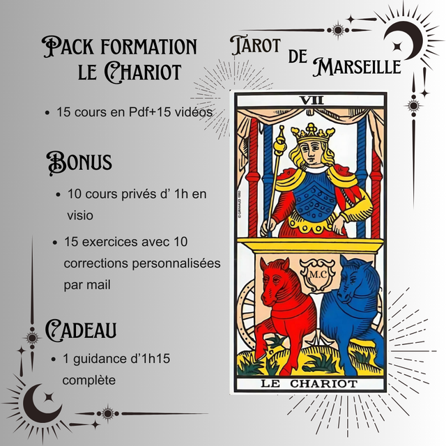 Formation débutant à expert, pack LE CHARIOT 5x 300€