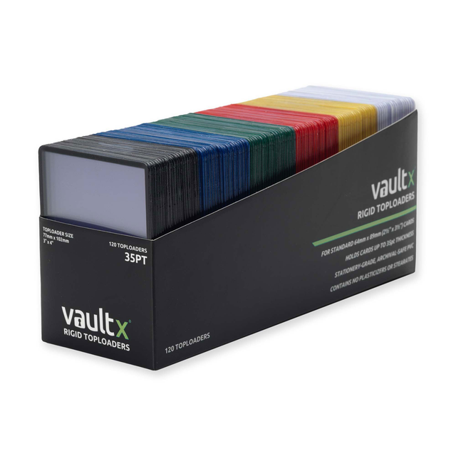 Vault X: Seamless Rigid Toploaders 35pt (Colours, 120kpl)