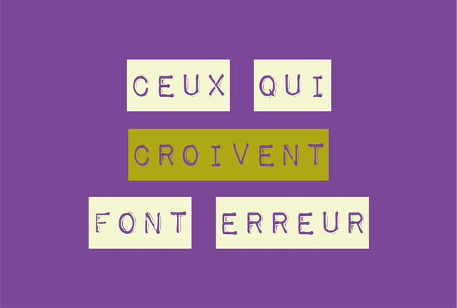 Carte Ceux qui croivent font erreur