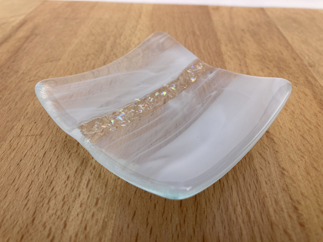 White sparkles trinket dish