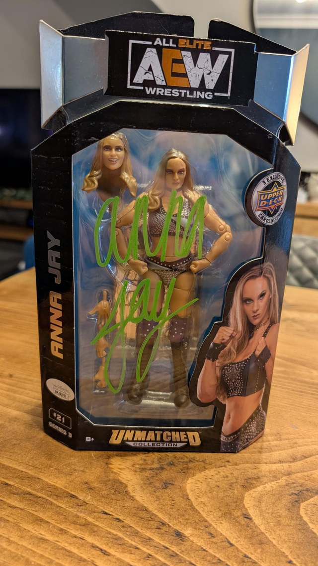 AEW Signed Unmatched Series 3 Anna Jay #21 Figure with JSA COA (Sticker only)