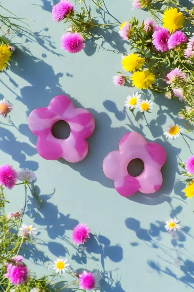 Pampilles interchangeables dégradé fleural 