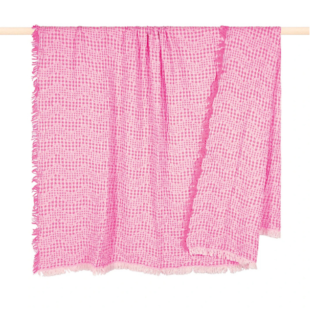 WAFFLE pink Wolldecke 130x170 cm