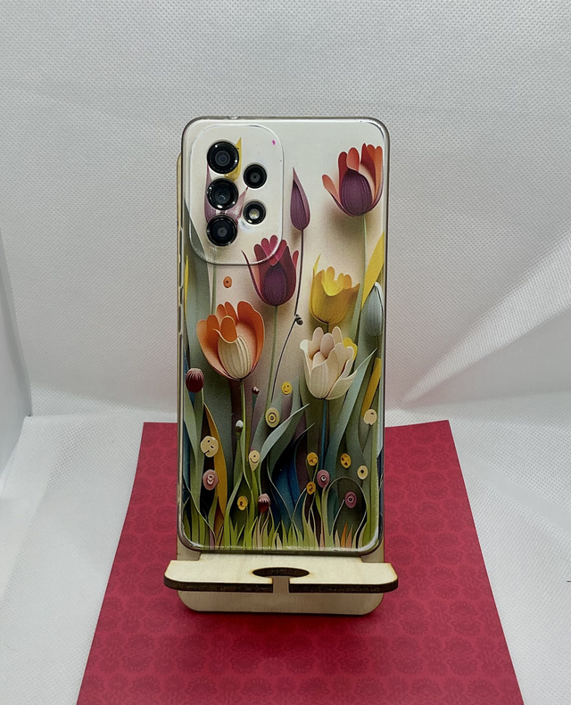 Laser cut football phone holder. Different designs available.