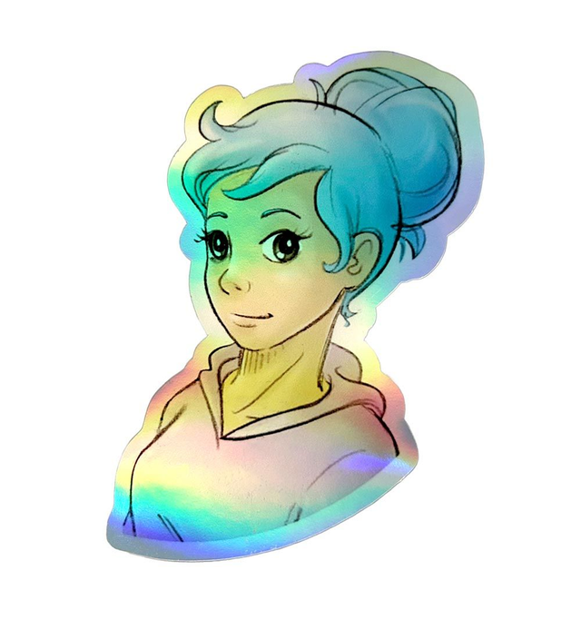 Katchina Hologramm Sticker Portrait