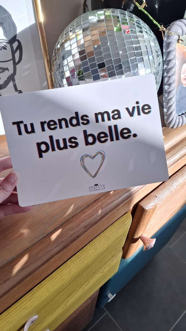 Carte Tu rends ma vie plus belle
