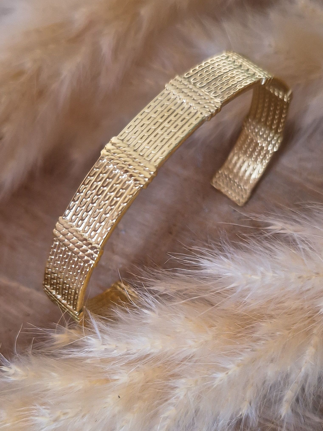Bracelet jonc "Chloé" - Modèle doré 