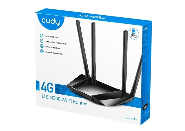Cudy New LT400 Router 4G LTE WiFi 300Mbps