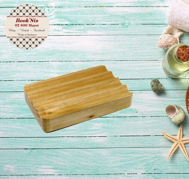 Porte-savon en Bois d'Hemu ondulé