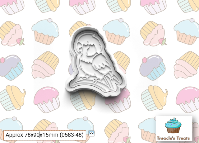 Parrot Fondant/cookie stamp with cutter 