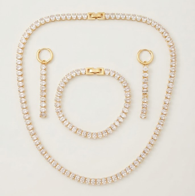 Parure precieuse ovale