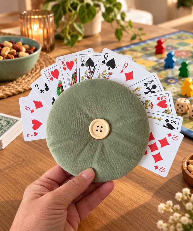 Porte carte de jeux couleur vert kaki