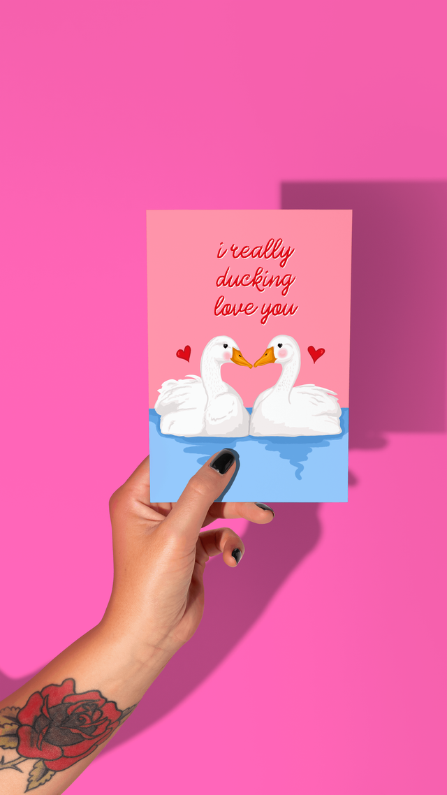 I Really Ducking Love You - Greeting Card 