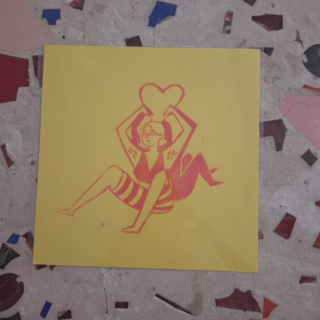 Mdp008 lino carrée LoveClem