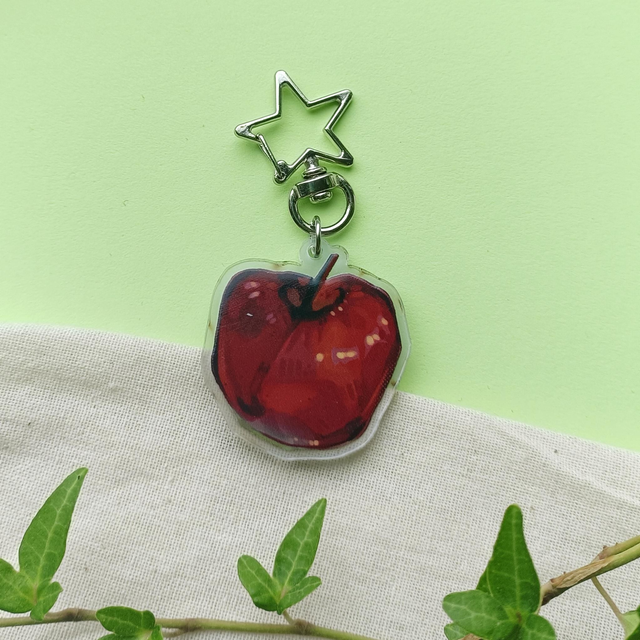 crunchy apple - acrylic keychain