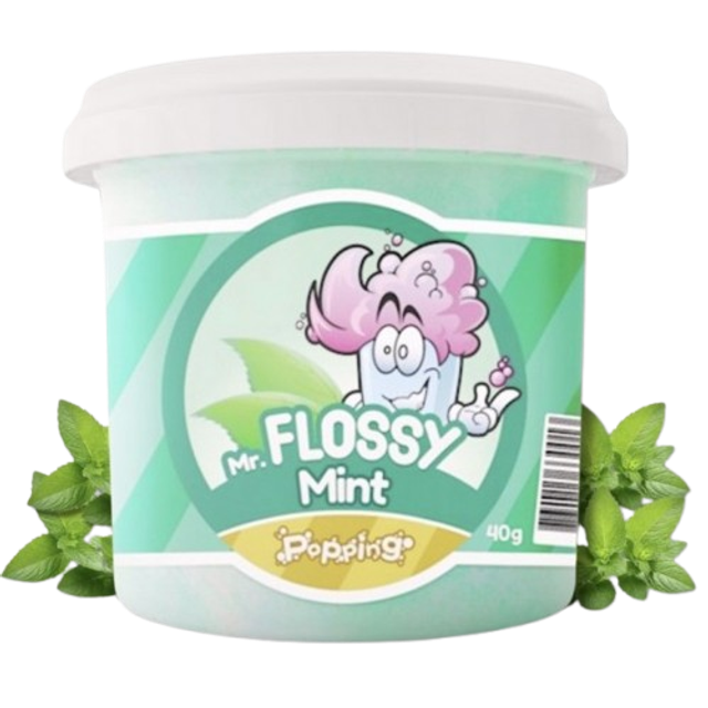 Mr Flossy Barbe à papa Pétillante Menthe 40 Gr