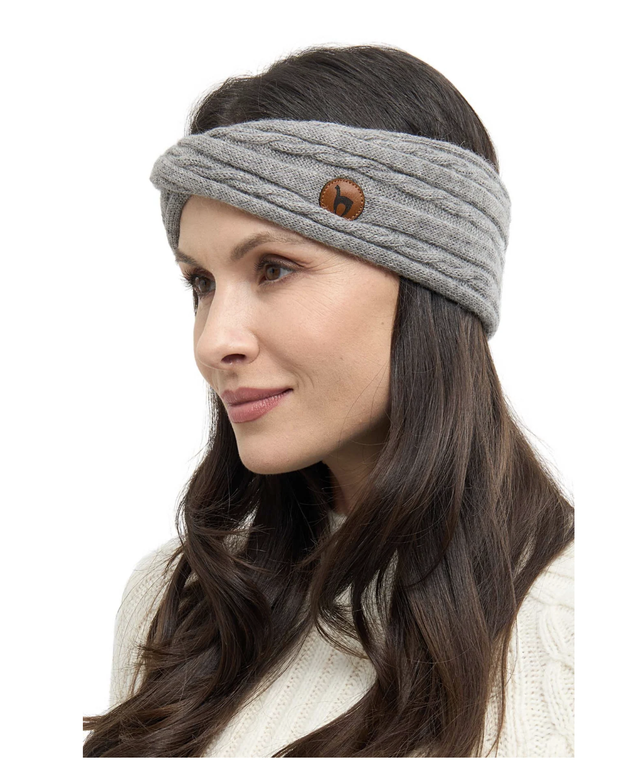 SUAVE TWIST Alpakastirnband – Silber