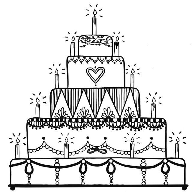 Stempel Festtagstorte 7x7cm