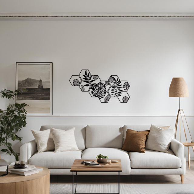 Hexagone florale  (69x39cm)