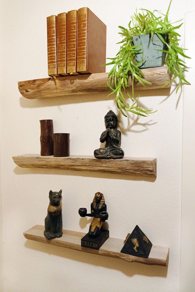 Etagère Murale &quot; demi - rondin &quot;