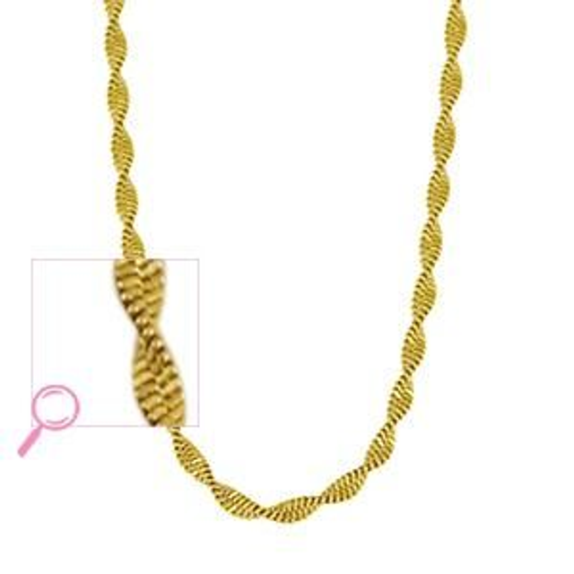 Chaîne acier inoxydable doré 