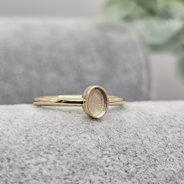 Plain oval ring