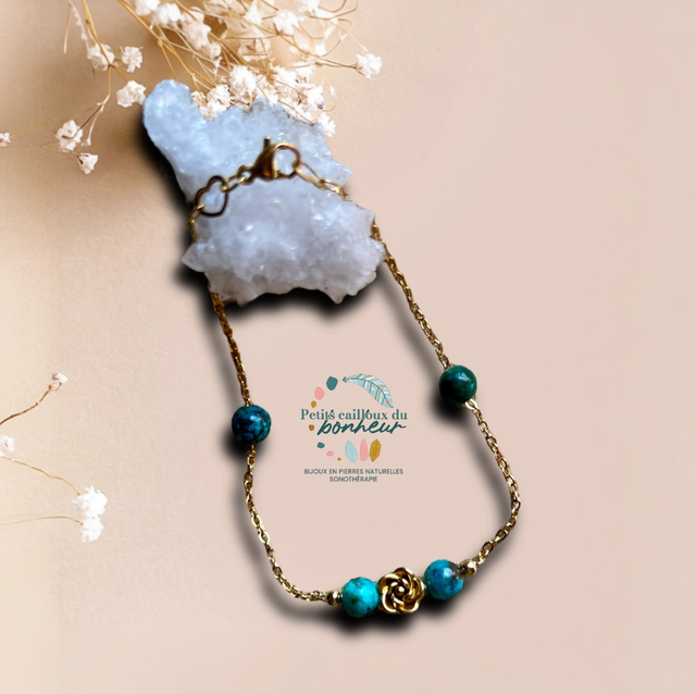 Bracelet en Chrysocolle – Harmonie & Communication