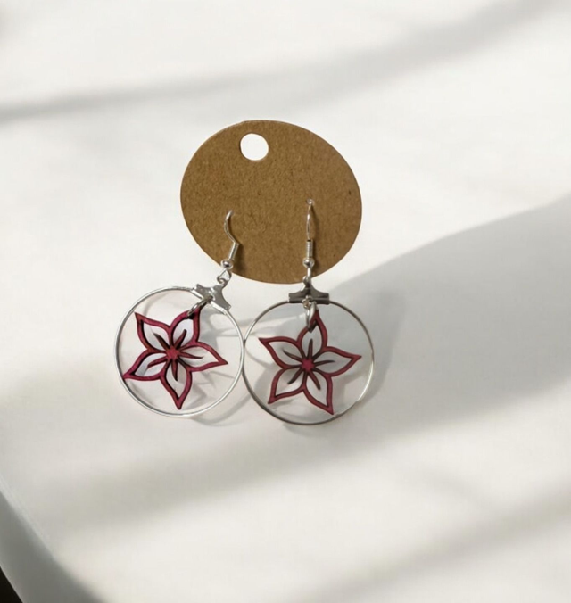 Boucles d'oreilles bois 100% création artisanale