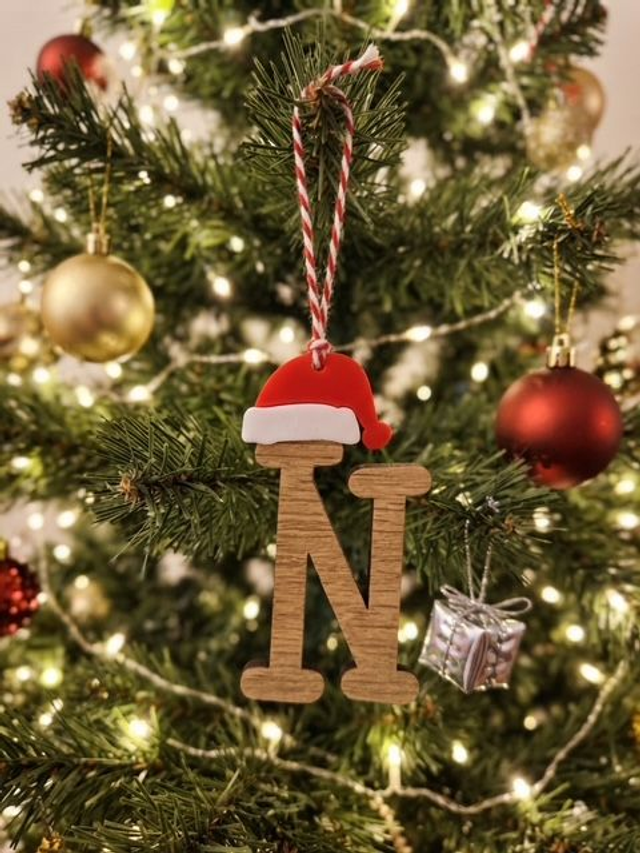Personalised Wooden Christmas Tree Letter Ornaments