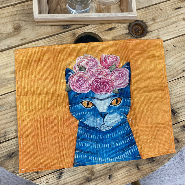 Set de table Chat Fleur