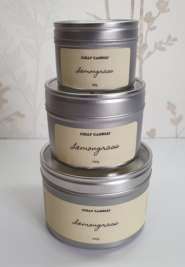 Lemongrass Soy Wax Candle Container with Windowed Lid