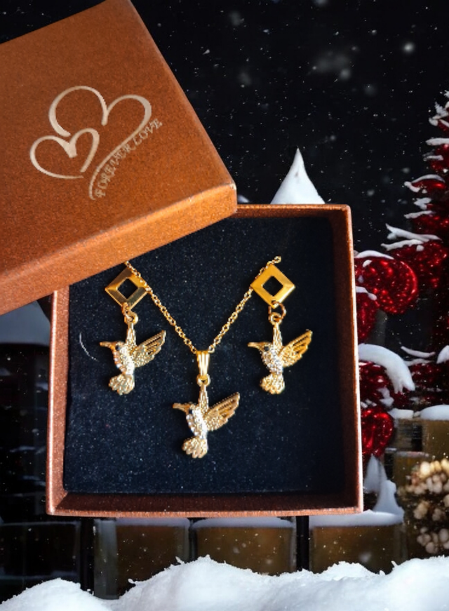 Parure bijoux (collier + boucles d’oreilles)