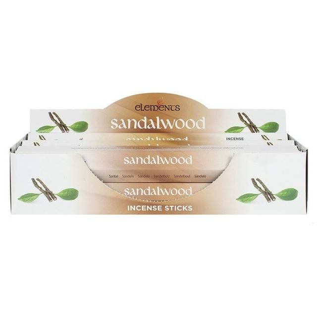 Elements Sandalwood Incense Sticks Box Of 20