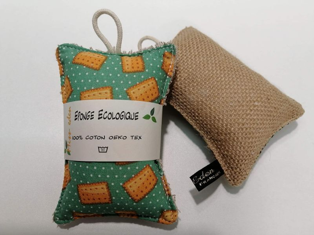 Eponge Toile de Jute Biscuits