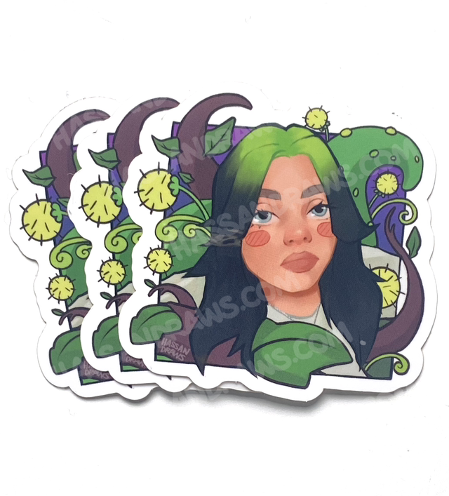 Black Green vinyl Sticker 