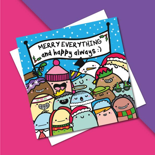 Merry Everything and Happy Always Christmas Card 