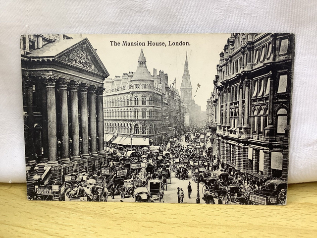 The Mansion House, London - Posted 1912 Sandle Bros vintage postcard Our Ref No. A147 £2.50