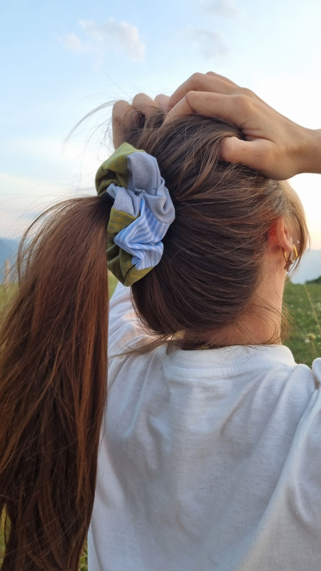 Chouchou chemise vert