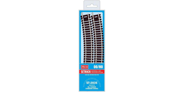 8 rails courbe R4 571 mm Peco ST-2035 H0