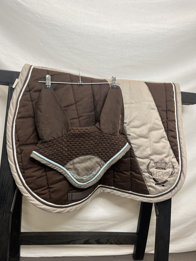 Ensemble tapis + bonnet Fouganza Taille Cheval