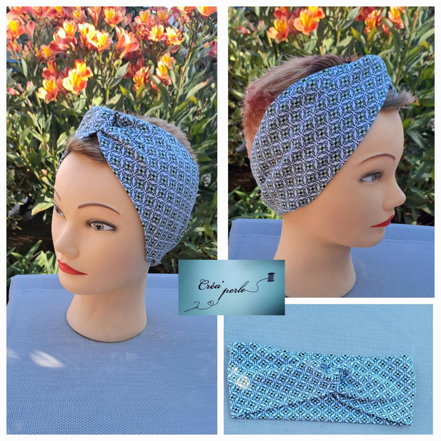 Bandeau cheveux croisé pour femme