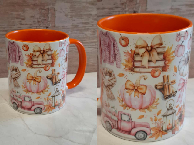 Mug orange automne