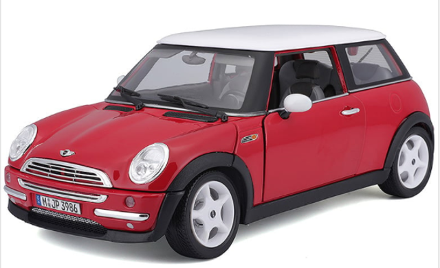 Mini Cooper Bburago rot/weiss 1:18